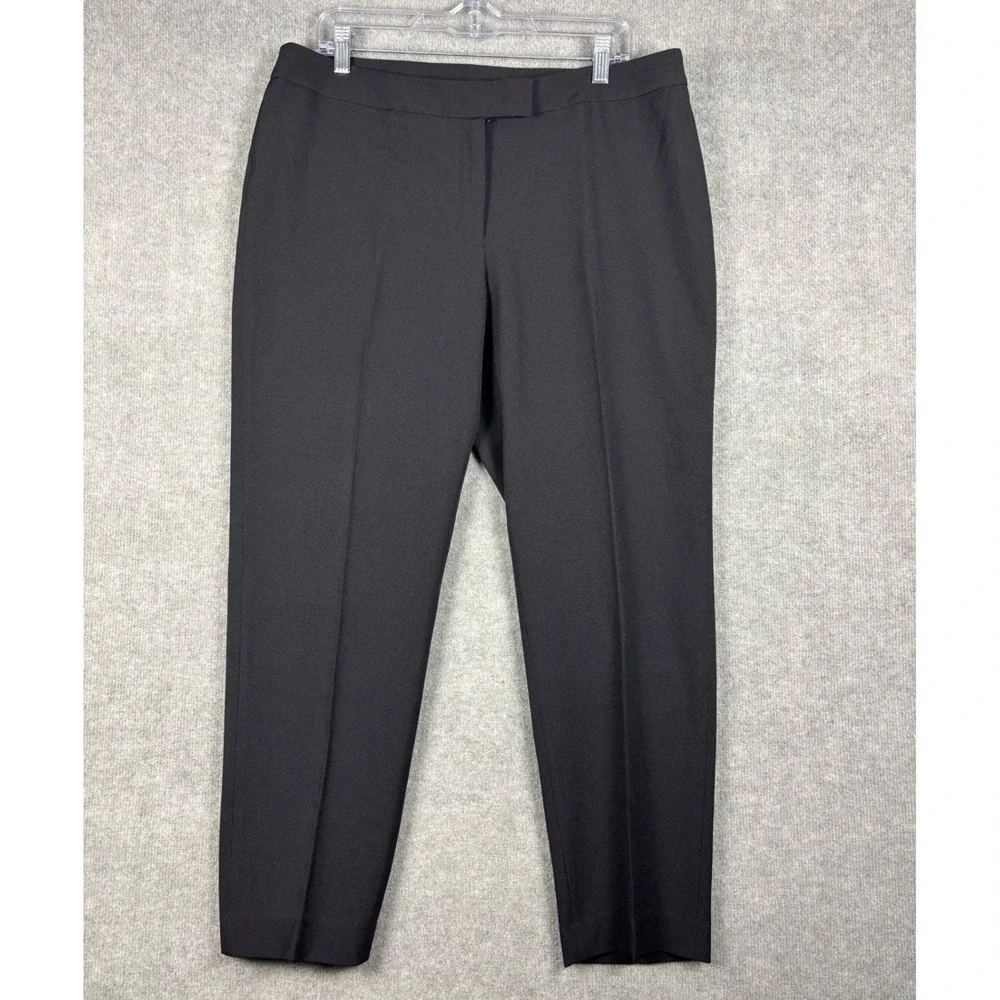 Anne Klein Dress Pants Slim Fit Trousers Size 14 Black‎ 10630838-169